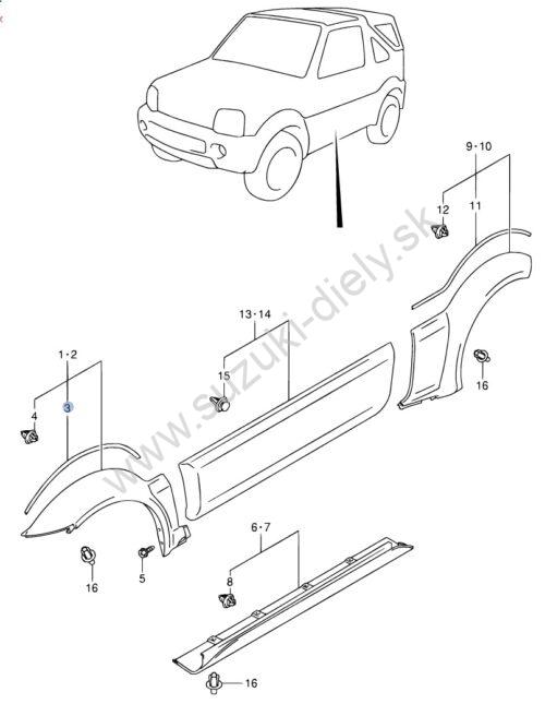 Tesnenie rozširovacieho lému Jimny predné - Image 3