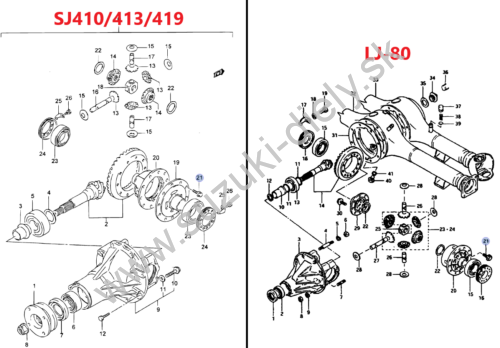 Skrutka diferenciálu LJ80 / SJ410 / SJ413 / SJ419 SUZUKI