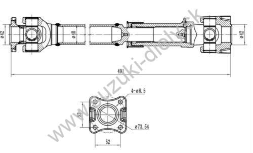 Kardan zadný Samurai SJ410 / LJ80 - Image 2